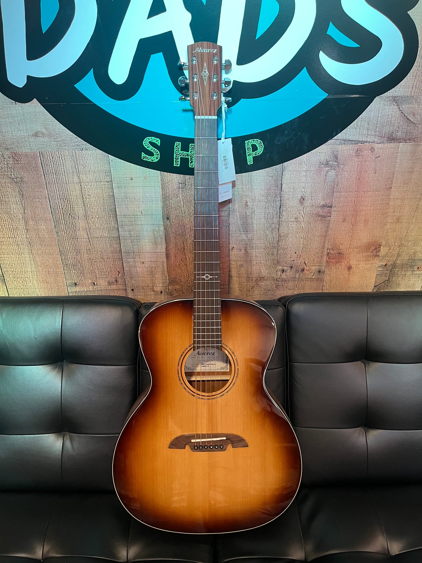 Alvarez Artist Folk/OM Acoustic Guitar, Shadowburst AG60