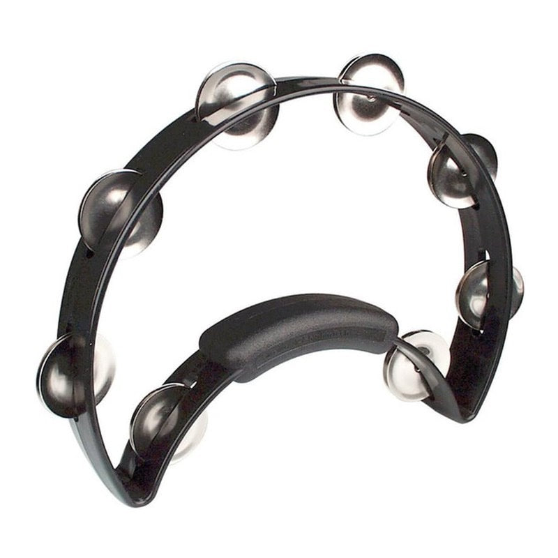 Rhythm Tech Black Solo Tambourine with Nickel Jingles