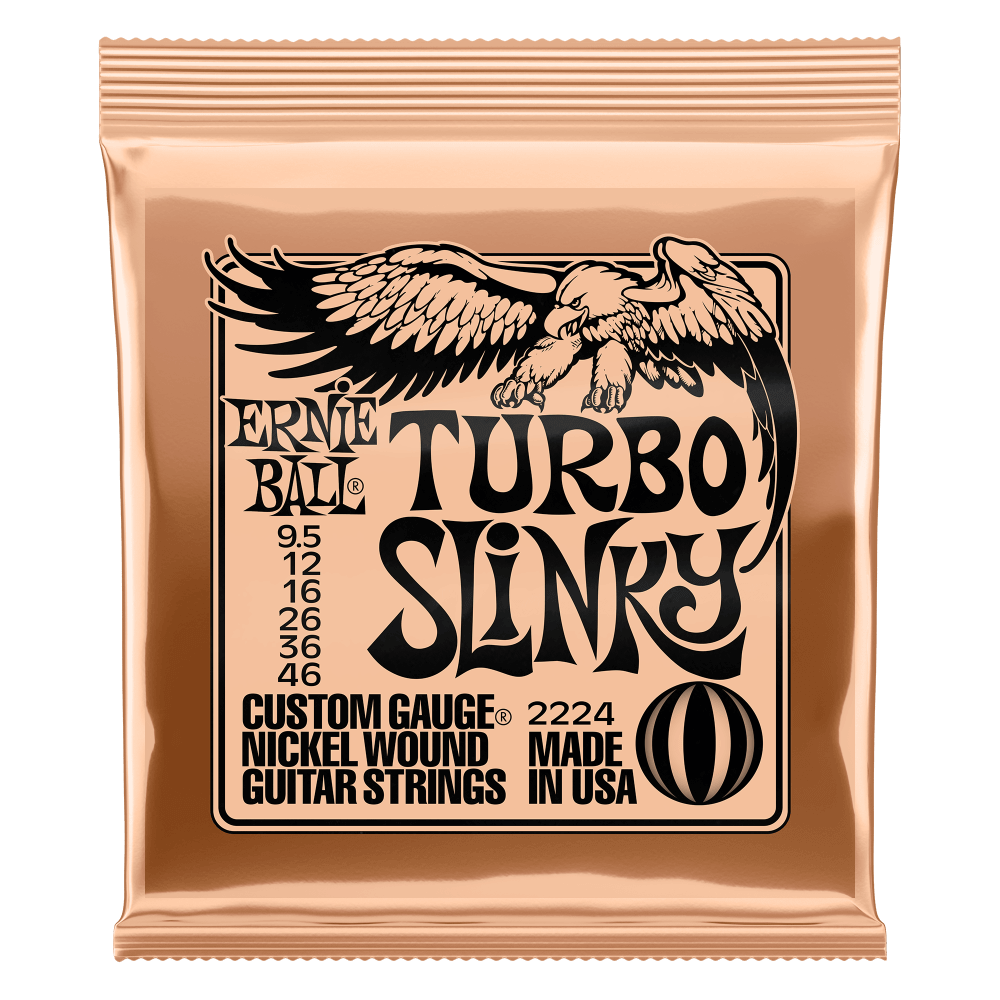 Ernie Ball 2224 Turbo Slinky Nickel Wound Electric Guitar Strings 9.5-46
