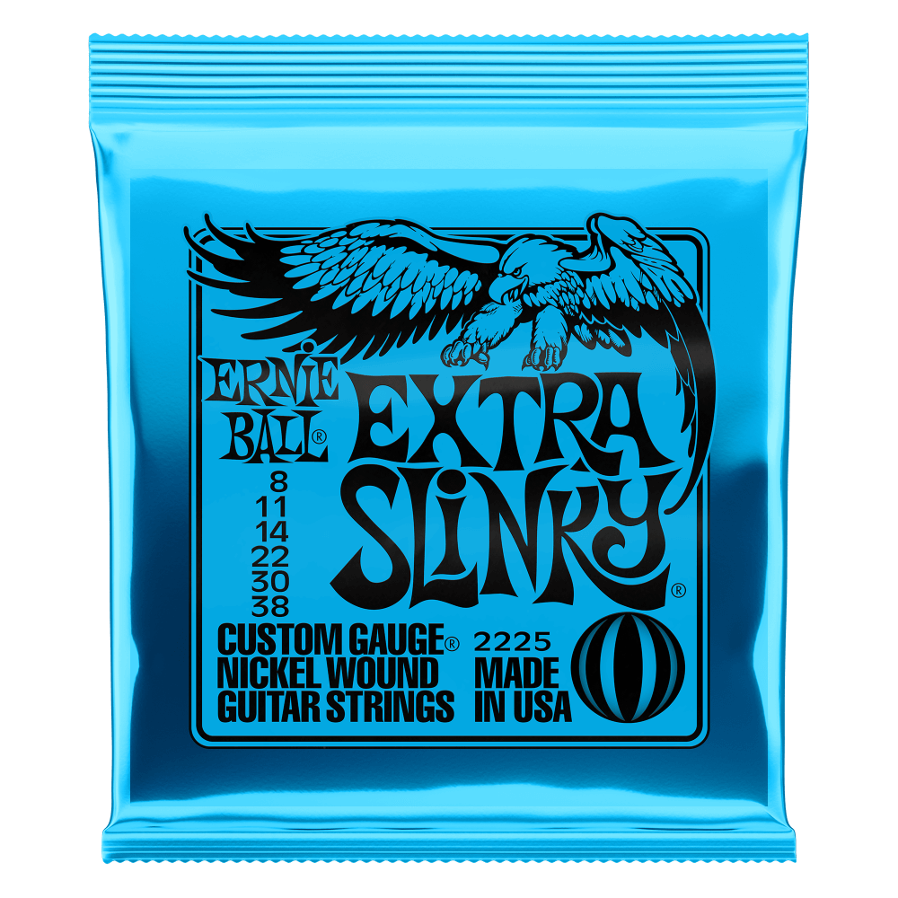 Ernie Ball 2225 Extra Slinky Nickel Wound Electric Guitar Strings 8-38