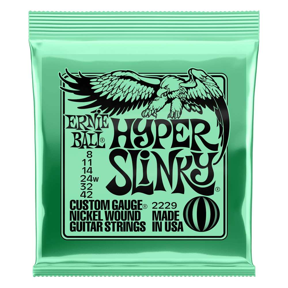 Ernie Ball 2229 Hyper Slinky Nickel Wound Electric Guitar Strings 8-42