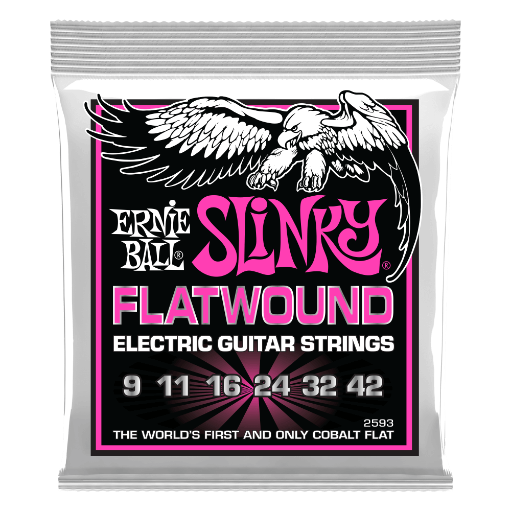Ernie Ball 2593 Super Slinky Cobalt Flatwound Electric Guitar Strings