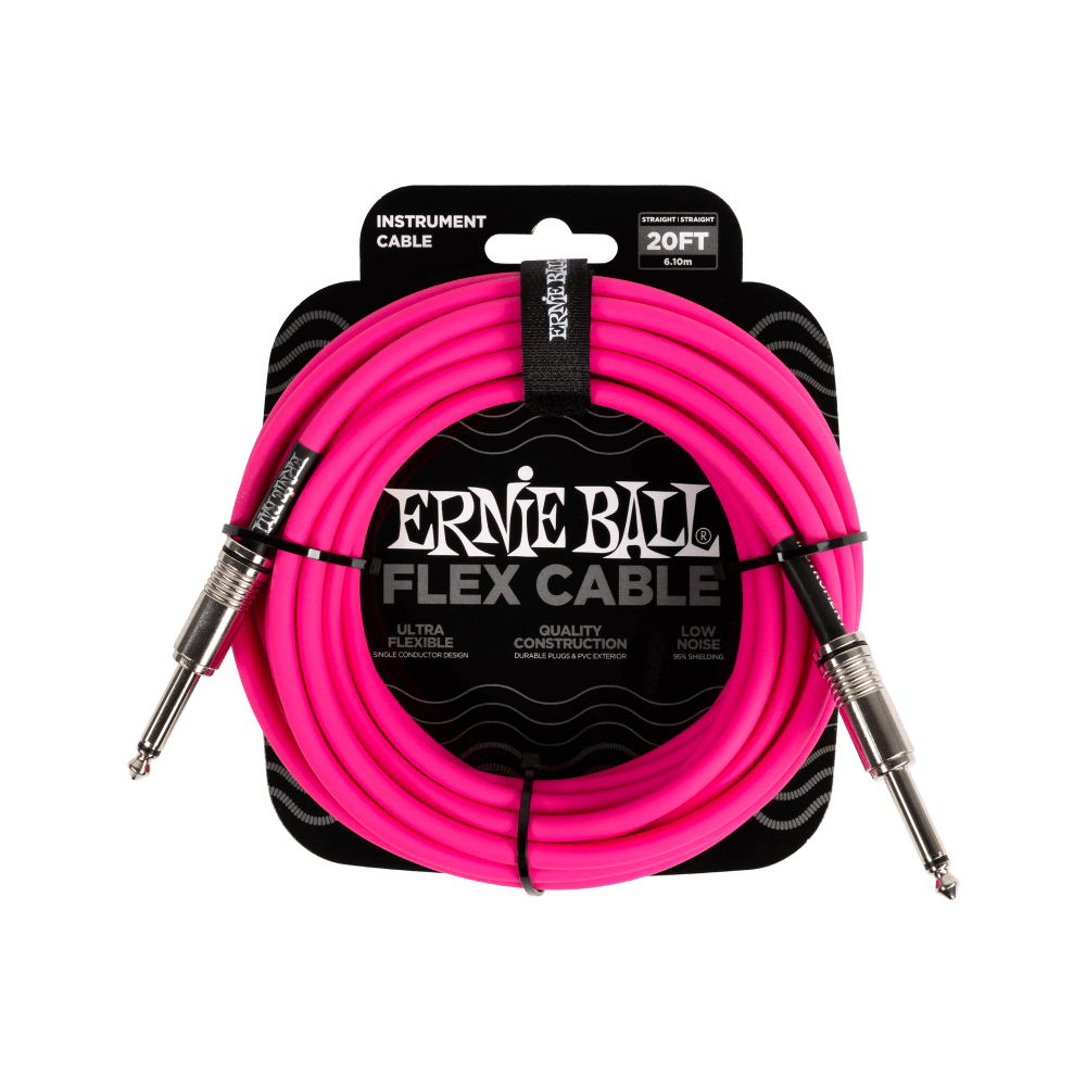Ernie Ball 6418 Flex Instrument Cable 20 ft - Pink