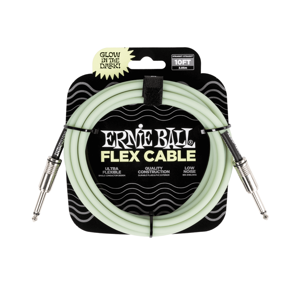 Ernie Ball 6436 Flex Instrument Cable 10 ft - Glow in the Dark