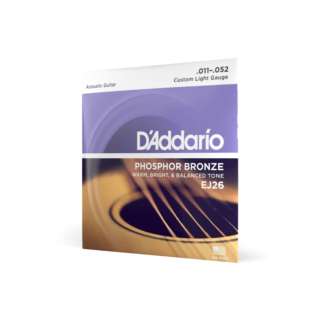 D'Addario Phos Bronze Custom Light Guitar Strings