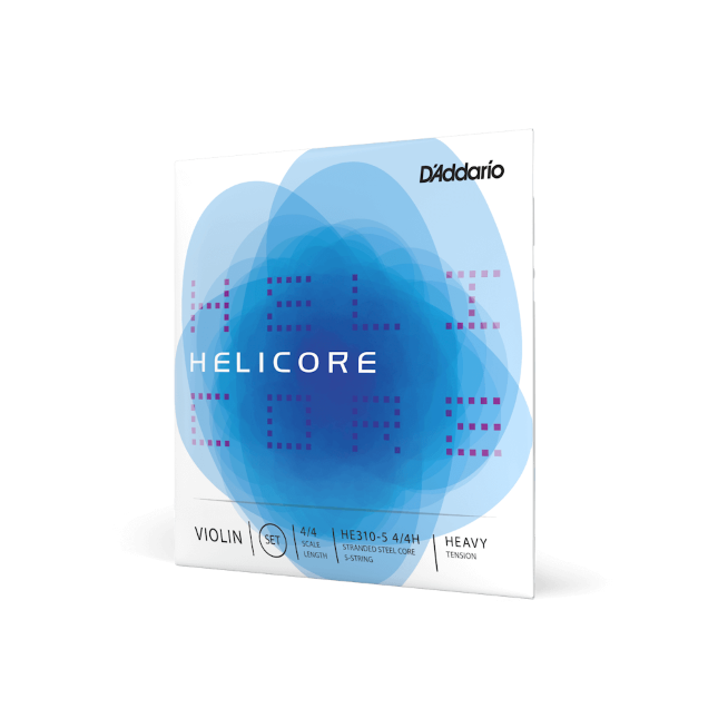 Helicore Violin Strings Set, 4/4 Scale, Heavy Tension
