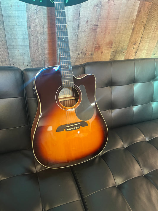 Alvarez Regent Dreadnought Acoustic Electric w/cutaway-Sunburst RD26CESB