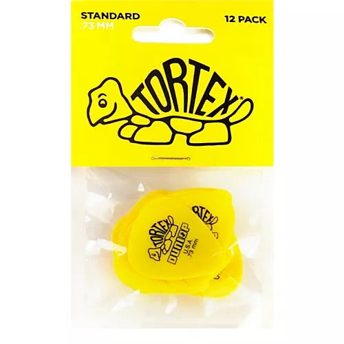 Dunlop Pick,Tortex,.73 Yellow,12