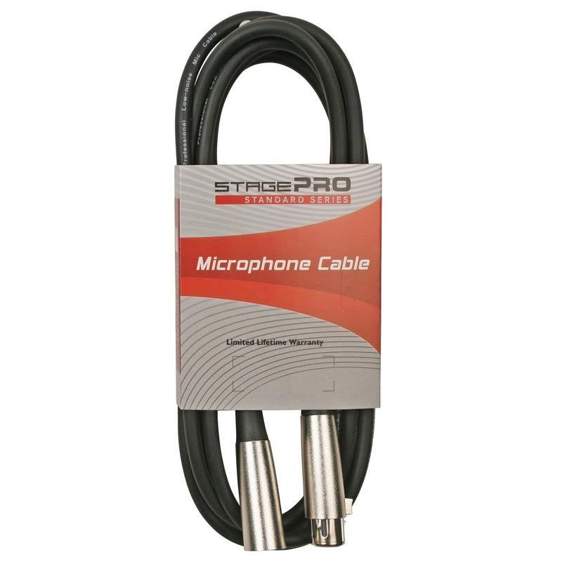 StagePro Cable,Mic 10' XLR M to F Std Series