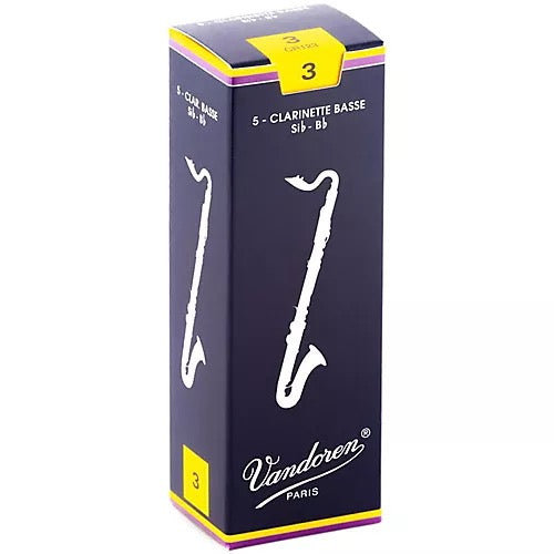 Vandoren Traditional Bass Clarinet Reeds Strength 3 Box of 5