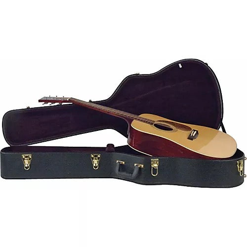 Deluxe Dreadnought Acoustic Guitar Case - Black