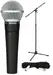 Shure SM58 Cardioid Dynamic Microphone & XLR Cable Bundle with Stand