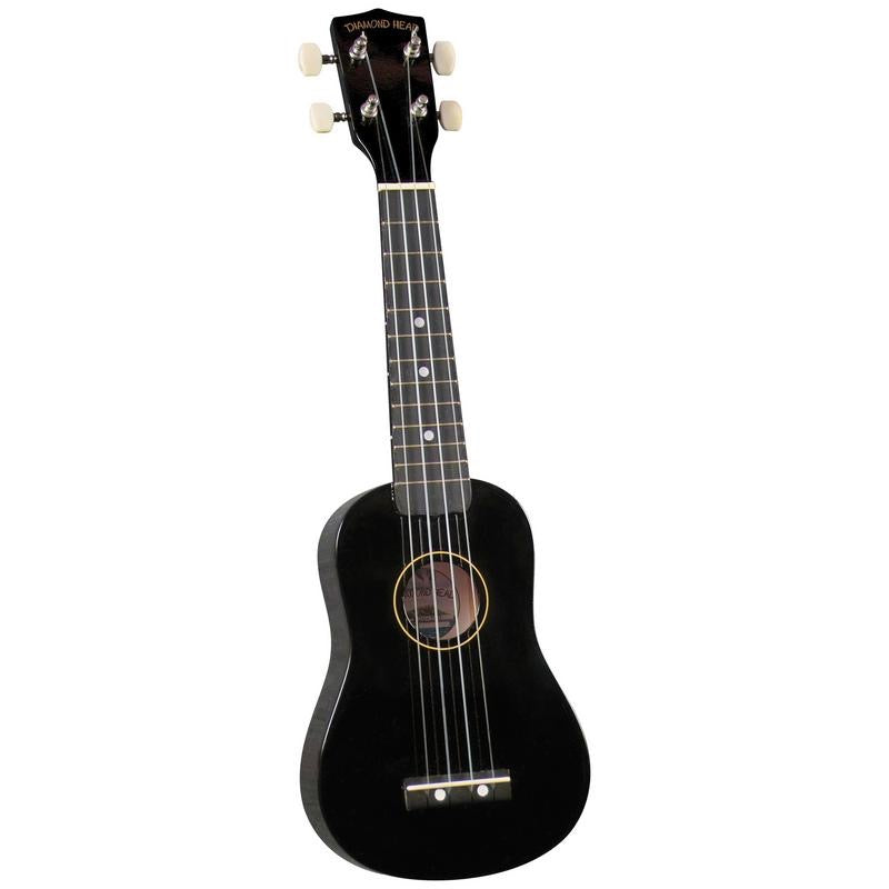 Diamondhead Ukulele, Maple, Soprano with Bag, Black