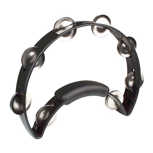 Rhythm Tech Black Solo Tambourine with Nickel Jingles