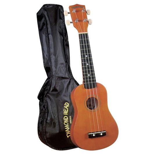 Diamondhead Ukulele, Maple, Soprano with Bag, Brown