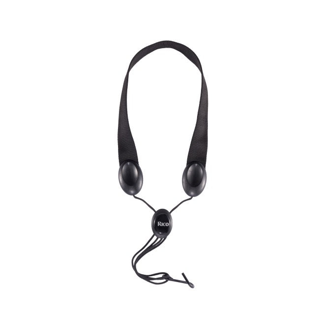 Rico Fabric Sax Strap (Black) w Metal Hook