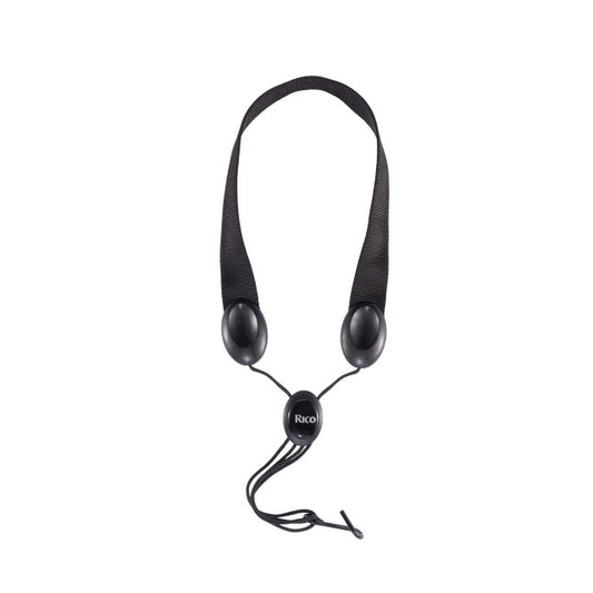 Rico Fabric Sax Strap (Black) w Metal Hook