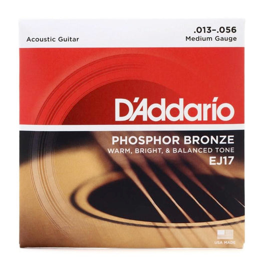 D'Addario EJ17, Acoustic, Phosphor Bronze, Med, Set