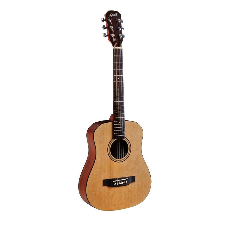 Austin Youth/Travel Size Dreadnought, Satin Natural, w/bag