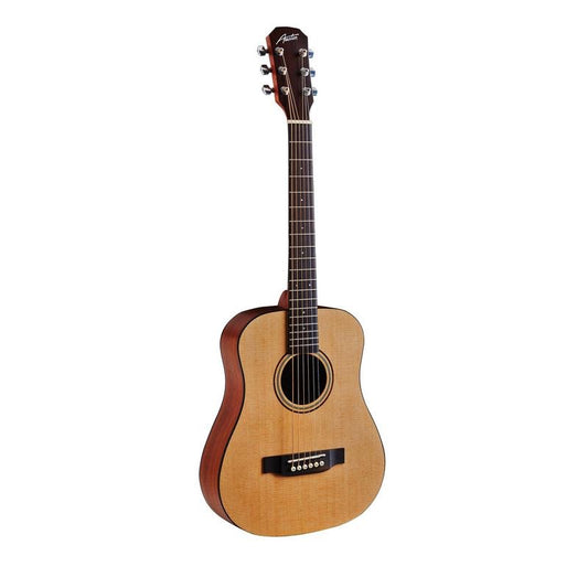 Austin Youth/Travel Size Dreadnought, Satin Natural, w/bag