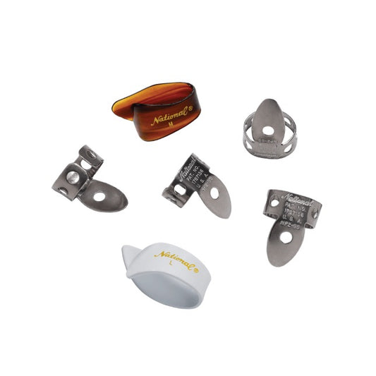 Brass Finger Picks and Thumb Pick