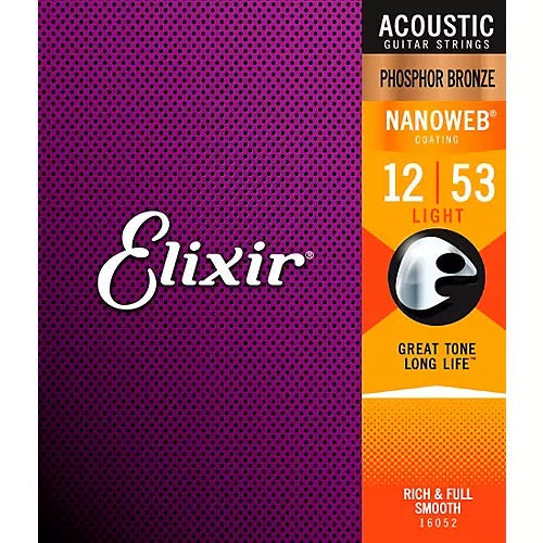 Elixir Acoustic Nanoweb Phosphor Bronze Med 13 56