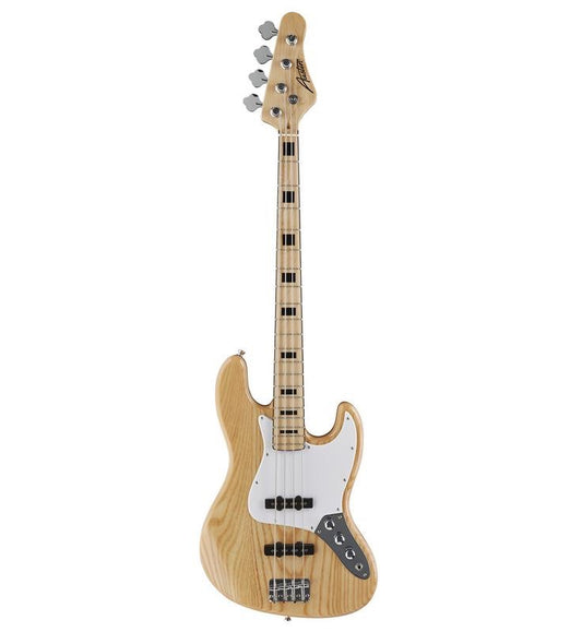 Austin Classic Double Cutaway Bass, Natural