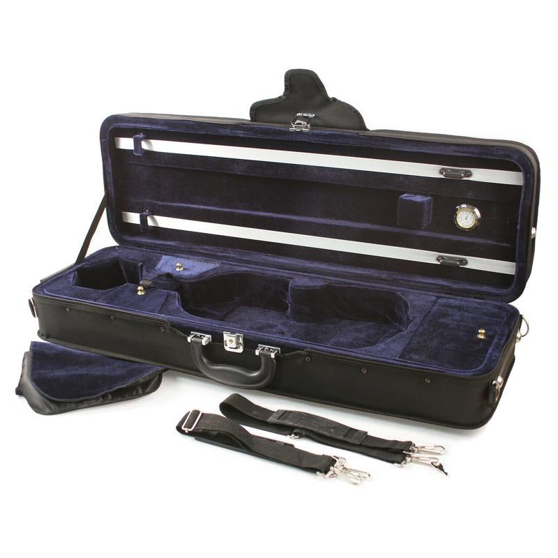 Knilling Embassy Violin Case, Oblong Shape with Storm Flaps, Fits 4/4 Size Violins