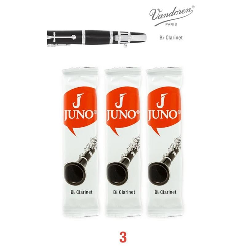 JUNO Reeds by Vandoren, Bb Clarinet, Strength 3, 3 Count on Card