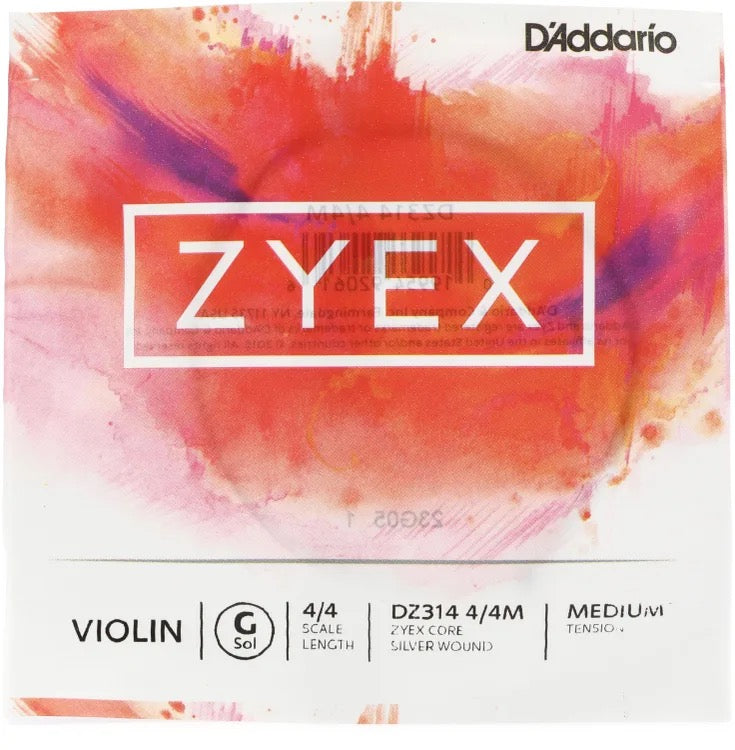 D'Addario Zyex Violin Strings Set 4/4