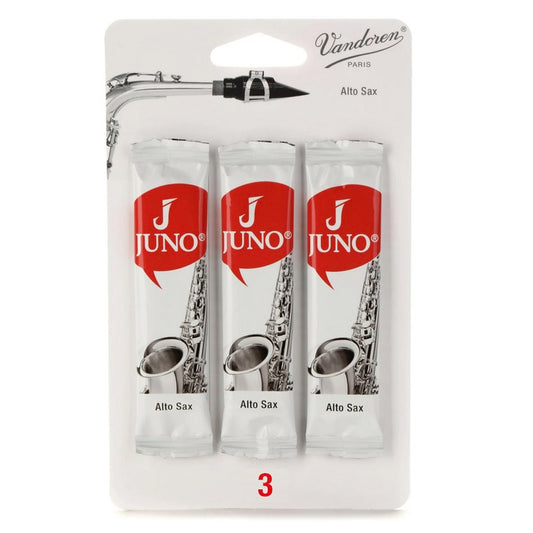 JUNO Reeds by Vandoren, Alto Saxophone, Strength 3, 3 Count on Card