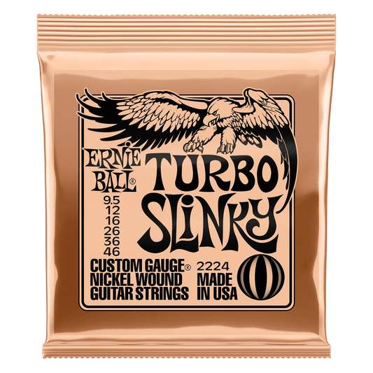 Ernie Ball 2224 Turbo Slinky Nickel Wound Electric Guitar Strings 9.5-46