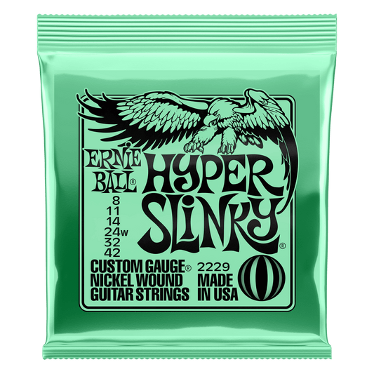 Ernie Ball 2229 Hyper Slinky Nickel Wound Electric Guitar Strings 8-42