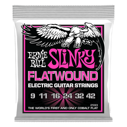Ernie Ball 2593 Super Slinky Cobalt Flatwound Electric Guitar Strings