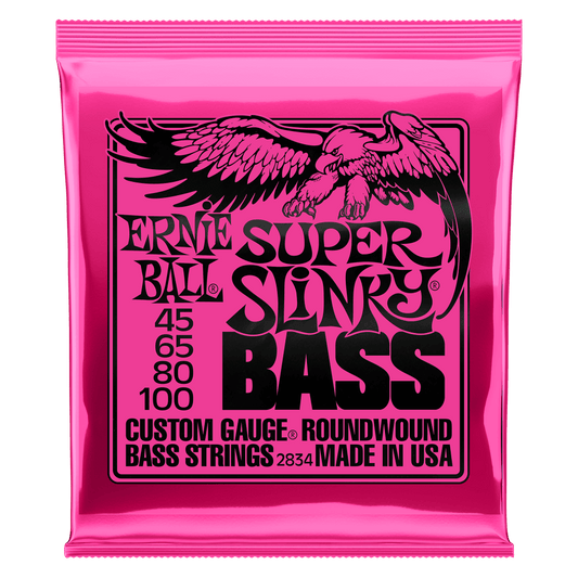 Ernie Ball 2834 Super Slinky Nickel Wound Electric Bass Strings 45-100
