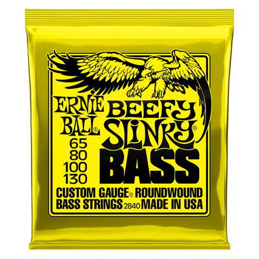 Ernie Ball 2840 Beefy Slinky Nickel Wound Electric Bass Strings 65-130