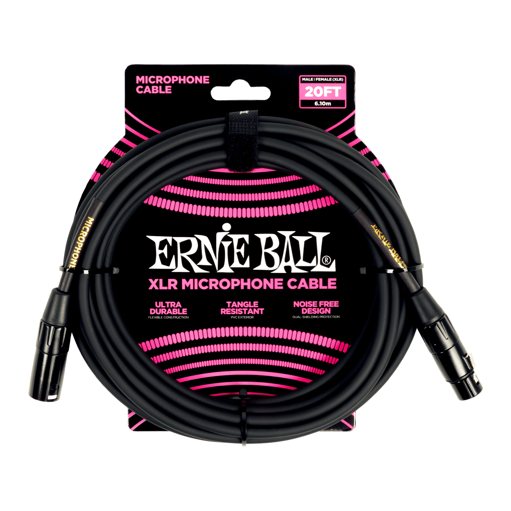 Ernie Ball 6388 Classic XLR Microphone Cable 20 ft - Black