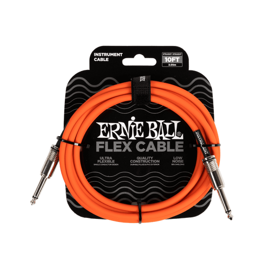 Ernie Ball 6416 Flex Instrument Cable 10 ft - Orange