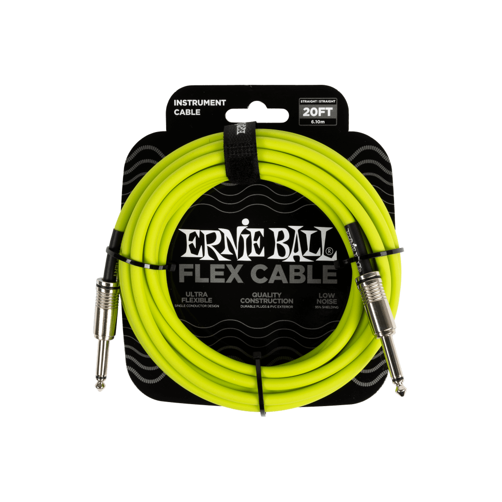 Ernie Ball 6419 Flex Instrument Cable 20 ft - Green