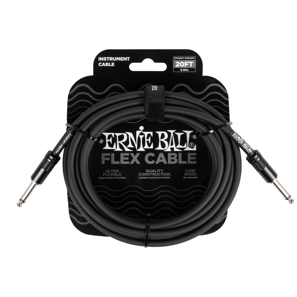Ernie Ball 6435 Flex Instrument Cable 20 ft - Black