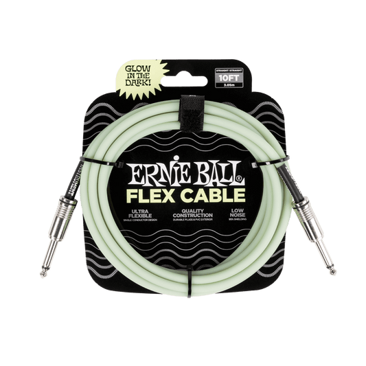 Ernie Ball 6436 Flex Instrument Cable 10 ft - Glow in the Dark