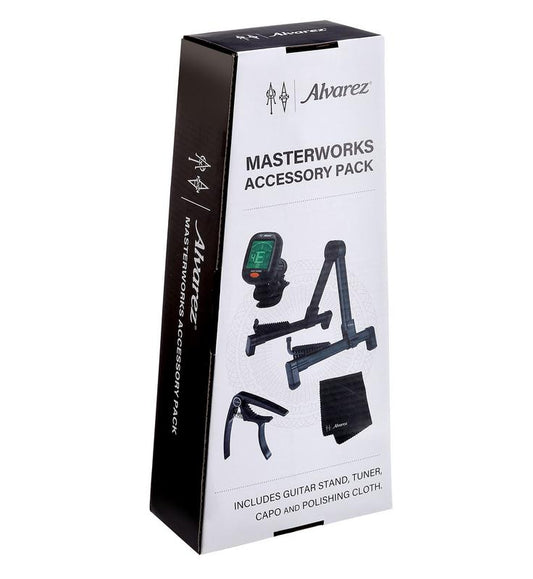 Alvarez Masterworks Accessory Pack, Stand, Tuner, Capo, Polishing Cloth